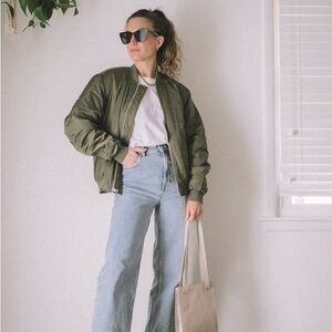 Nordstrom BP Olive Green Bomber Jacket